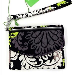 Vera Bradley | Grey Black Yellow Retired Smart Phone Baroque Wristlet Wallet